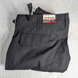 Tuff Guard Uniform Black BDU RipStop Pants Mens Size Medium NWT Black 36x29